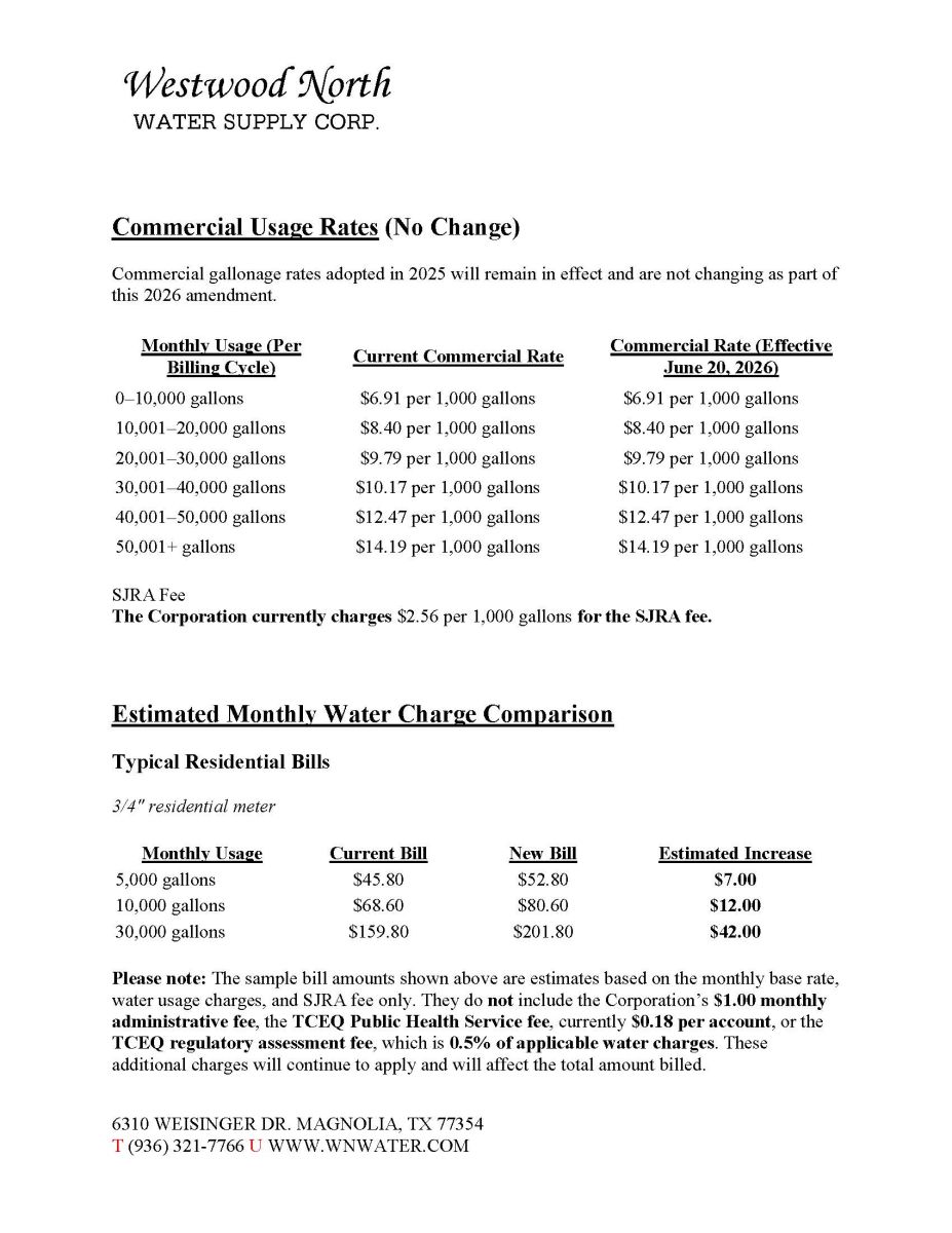 Notice of Rate Change 2026 page 2